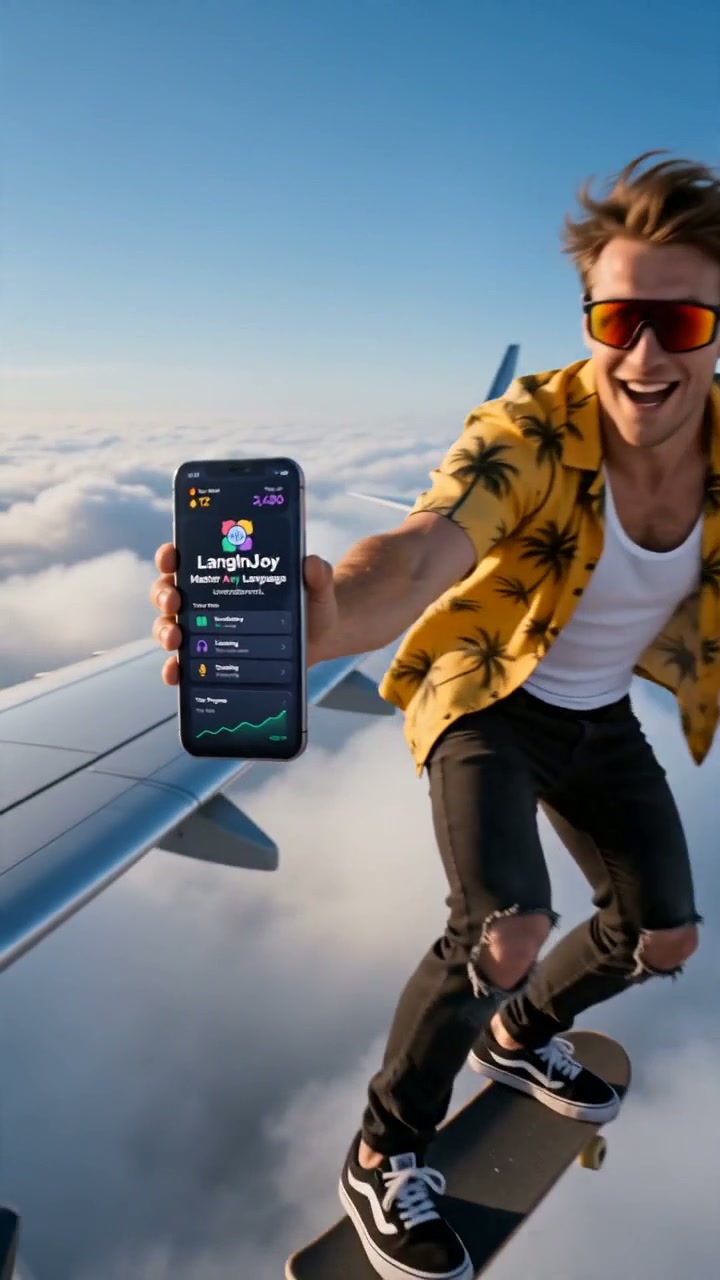 Wingtip Skateboard Phone Stunt