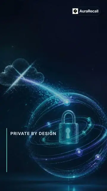 AuraRecall A scattered creator throws disorganized, chaotic voice notes and messy sketches into AuraRecall's local vault, watching them instantly crystallize into brilliant, secure project outlines: Lock your thoughts. Spark your genius.