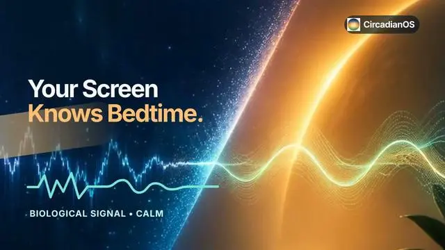 CircadianOS A late-night doom-scroller gets gently nudged to sleep as 'CircadianOS' syncs with their bio-feedback, morphing their chaotic digital world into a soothing, starlit dreamscape: Tune into your rhythm. Reclaim your rest.