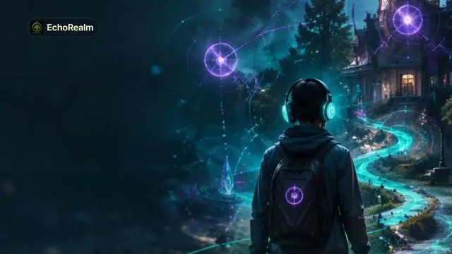 EchoRealm A jogger slips on their headphones, instantly transforming a mundane neighborhood run into a thrilling, high-stakes fantasy escape with hyper-realistic, spatial audio-generated beasts snapping at their heels: Hear the adventure. Run your fantasy.
