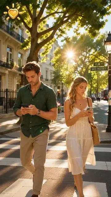 Breeze Two lonely souls in a bustling city share a fleeting glance, using the 'Breeze' app to instantly bridge the gap and spark an effortless, refreshing romance—beautifully illustrating the app's promise: Love is in the air. Make meeting a breeze.
